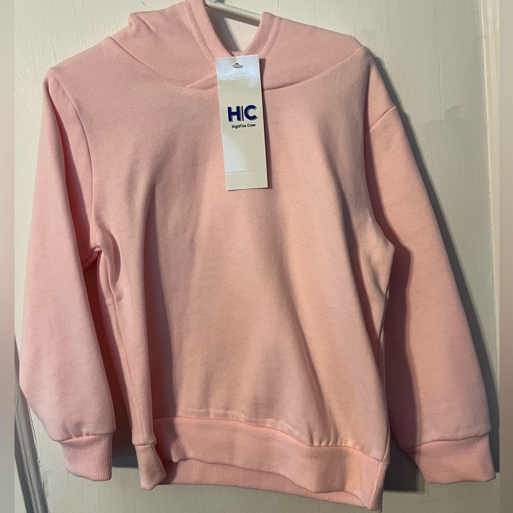 High Five Crew-size 5 light pink hoody-NWT